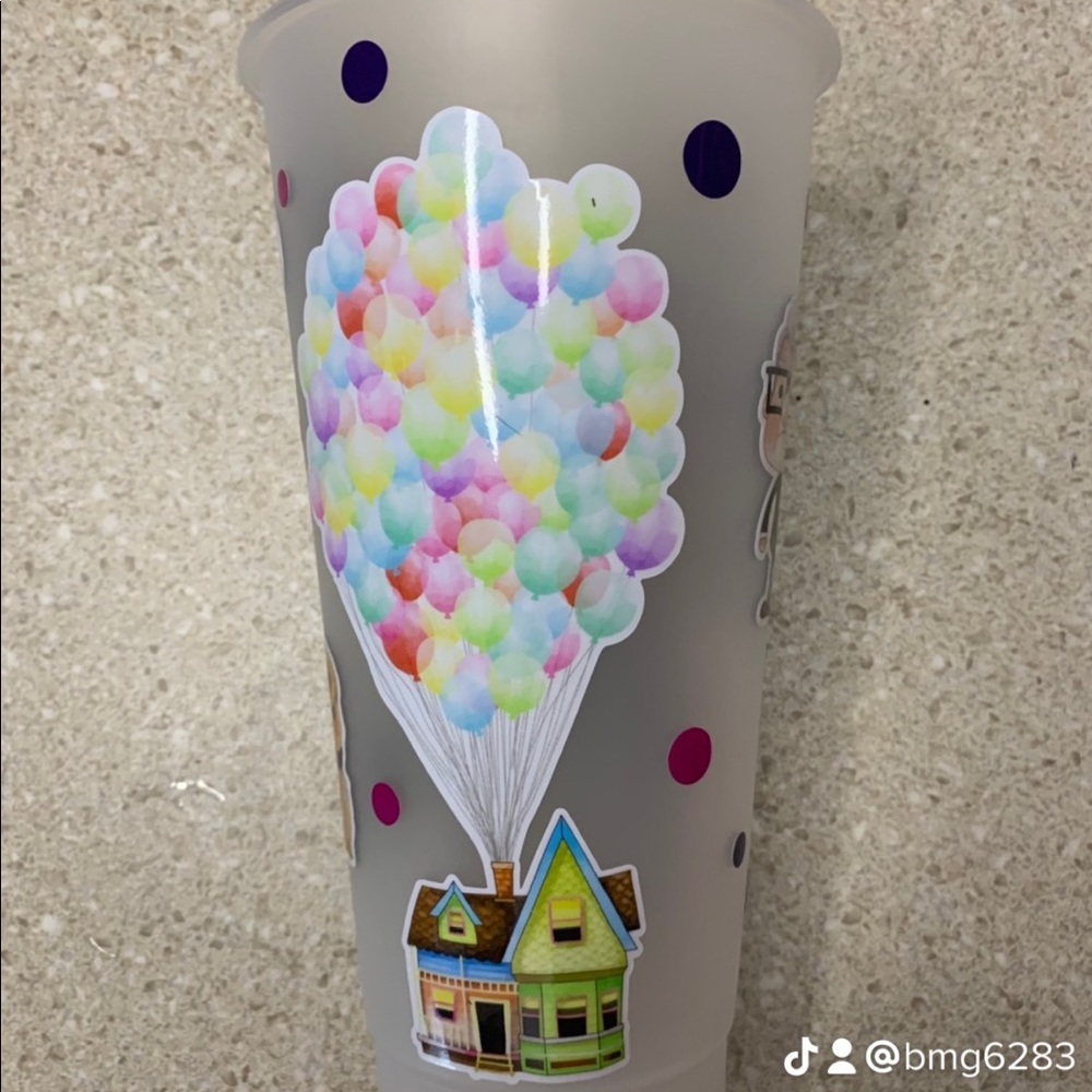 Custom cold reusable cup! Up!! New. Hand wash only made with permanent vinyl.